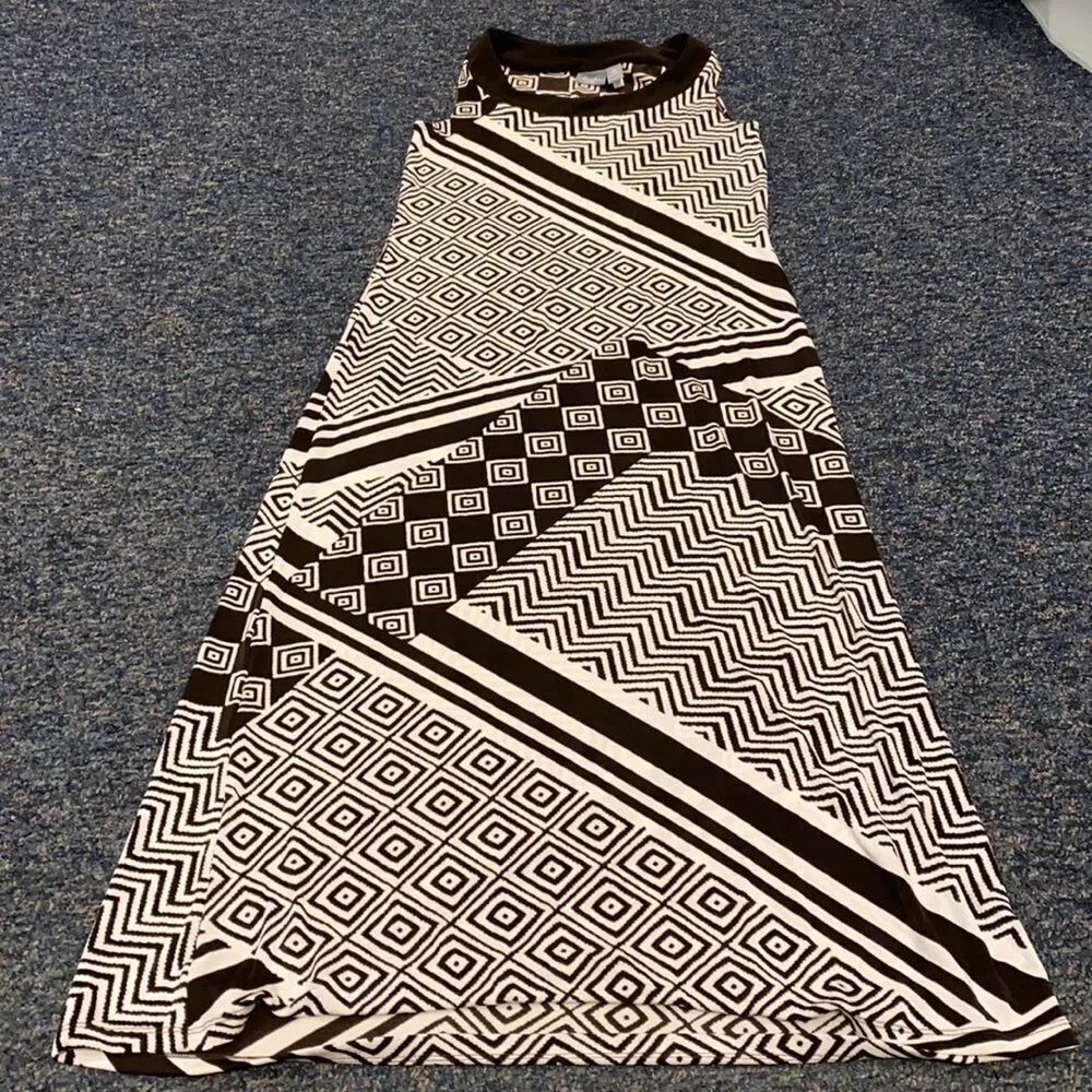 Chico’s Brown and White Patterned Maxi Dress sz. 0